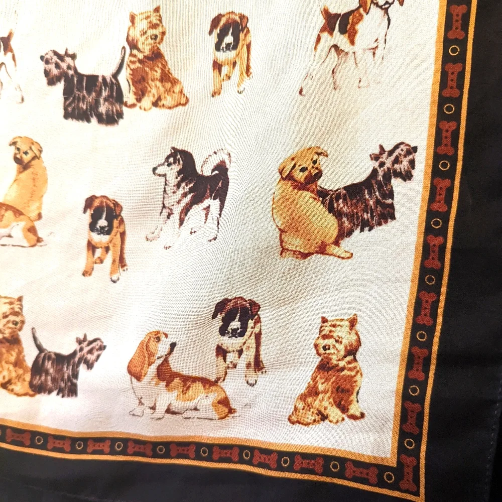 Scotties Beagles Corgis Elkhounds Boxers Labradors and Terriers Dog Square Scarf - Picture 1 of 2